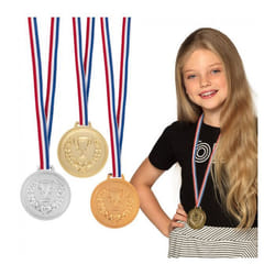 Lot de 3 médailles de podium BOLAND - Or Argent Bronze - Jouets Sport Fête Anniversaire Enfant Mixte