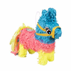 Mini piñata âne multicolore 20 x 18 cm - Multicolore