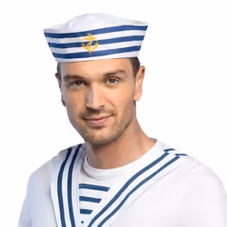 Boland 44355, Chapeau de déguisement, Adulte, unisexe, Polyester, Bleu, Or, Blanc, 35 g