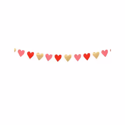 Guirlande petits coeurs Love you 2 m