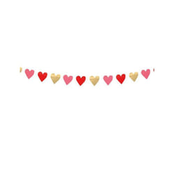 Guirlande petits coeurs Love you 2 m