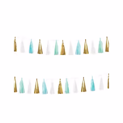 Guirlande de tassels - GENERIQUE - 3 mètres - Multicolore - Papier de soie - Décoration sirène