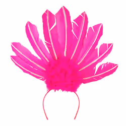 Boland 8712026521057, Diadème pour déguisement, Adulte, Femelle, Feather, Papier, Polypropylène (PP), Rose, 420 mm