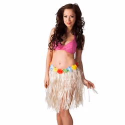 Boland 52400, Jupe de déguisement, Adulte, Femelle, Hawaii, Naturel, Elastane, Polyester, Polyéthylène