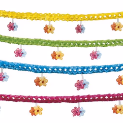 Guirlande - Hibiscus - 4m - Multicolore - Papier - Décoration Hawaïenne