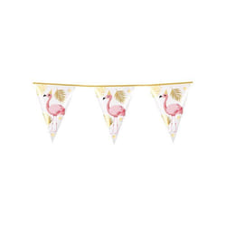 Guirlande de fanions - NO NAME - Flamant rose - Aluminium - 4m