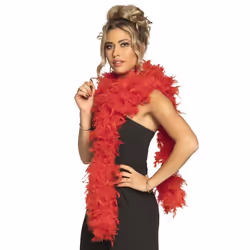Boland 52602, Boa pour déguisement, Adulte, unisexe, Coton, Feather, Rouge, 112 g