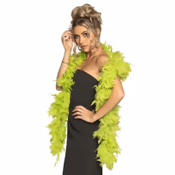 Boland 52609, Boa pour déguisement, Adulte, unisexe, Coton, Feather, Vert, 112 g