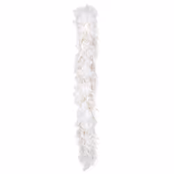 Boland 52671, Boa pour déguisement, Adulte, unisexe, Glamour, Coton, Feather, Polyéthylène téréphthalate (PET), Or, Blanc