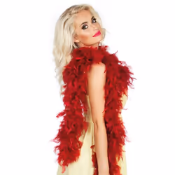 Boland 52698, Boa pour déguisement, Adulte, unisexe, Coton, Feather, Rouge, 55 g
