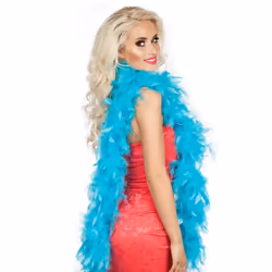 Boland 52712, Boa pour déguisement, Adulte, unisexe, Coton, Feather, Bleu, 55 g