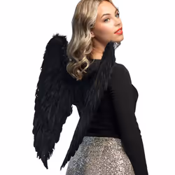 Boland 52815, Ailes de déguisement, Adulte, Femelle, Feather, Fer, Papier, Polyester, Noir, 410 g