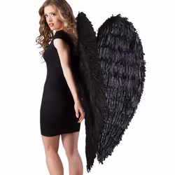 Boland 52817, Ailes de déguisement, Adulte, Femelle, Feather, Fer, Papier, Noir, 1,7 kg