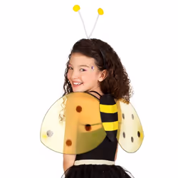 Boland 52852, Ensemble de déguisement, Enfant, Femelle, Honeybee, Fer, Polyester, Polyéthylène, Polypropylène (PP), Noir, Jau ...