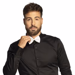 Boland 53101, Noeud papillon de déguisement, Adulte, Mâle, Polyester, Blanc, 11 g