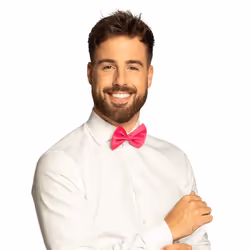 Boland 53103, Noeud papillon de déguisement, Adultes et enfants, Mâle, Polyester, Rose, 16 g
