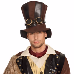 Boland 54514, Chapeau de déguisement, Adulte, unisexe, Acrylonitrile-Butadiène-Styrène (ABS), Polyester, Polyéthylène, Marron ...
