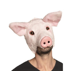 Masque cochon peluche adulte
