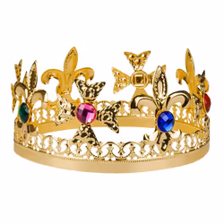 Boland 64551, Couronne pour déguisement, Adulte, Mâle, Acrylique, Fer, Or, Multicolore, 140 g