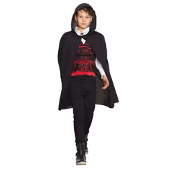 Boland 71009, Cape pour robes fantaisies, Enfant, unisexe, Nylon, Polyester, Noir, CE