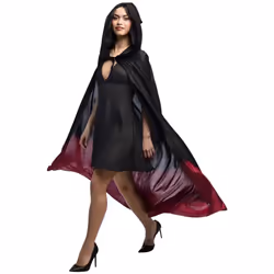 Boland 71020, Cape pour robes fantaisies, Adulte, unisexe, Noir, Rouge, 400 g, 490 mm