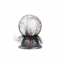 Boule de cristal lumineuse et sonore 19 x 13 cm - Noir
