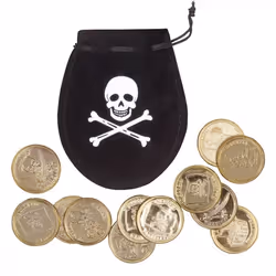 Boland 74300, Pirate, Pirate, Polypropylène (PP), Polyuréthane, Noir, Or, Blanc, 130 mm, 210 mm