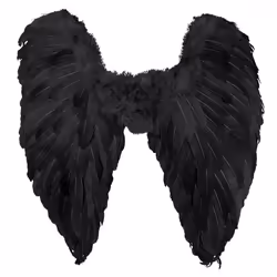 Boland 74583, Ailes de déguisement, Adulte, Femelle, Feather, Fer, Papier, Polyester, Noir, 600 mm