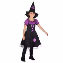 Boland 78017, Déguisement, Enfant, Femelle, Halloween, Sorcière, Noir, Violet