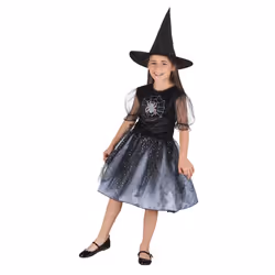 Boland 78020, Déguisement, Enfant, Femelle, Halloween, Sorcière, Noir, Gris