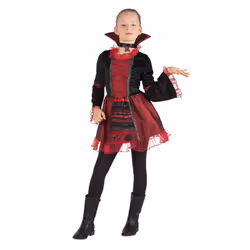 Boland 78054, Déguisement, Enfant, Femelle, Halloween, Vampire, Noir, Rouge