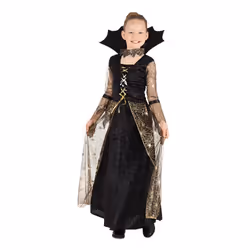 Boland 78067, Déguisement, Enfant, Femelle, Halloween, Noir, Or, Polyester