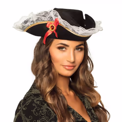 Boland 81928, Chapeau de déguisement, Femelle, Pirate, Pirate Stacey, Noir, 330 mm