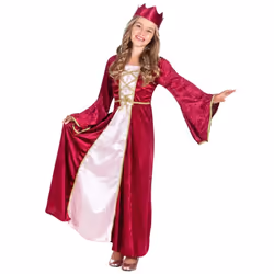 Boland 82143, Déguisement, Enfant, Femelle, Autres, Queen, Or, Rouge, Blanc