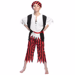 Boland 82160, Déguisement, Enfant, Mâle, Pirate, Pirate, Noir, Rouge, Blanc