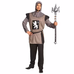 Boland 83809, Déguisement, Adulte, Mâle, Autres, Chevalier, Noir, Gris, Blanc