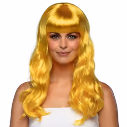 Boland 85875, Perruque de déguisement, Adulte, Femelle, Polyester, Jaune, 275 g