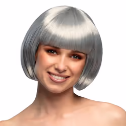 Boland 85878, Perruque de déguisement, Adulte, Femelle, Polyester, Gris, 200 g