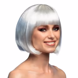 Boland 85887, Perruque de déguisement, Adulte, Femelle, Polyester, Blanc, 212 g