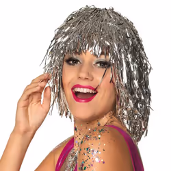Boland 85903, Perruque de déguisement, Adulte, Femelle, Metallic, Polyester, Polyéthylène téréphthalate (PET), Argent