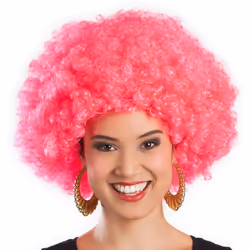 Boland 86019, Perruque de déguisement, Adulte, unisexe, Polyester, Polyéthylène, Rose, 191 g