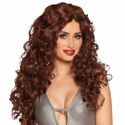 Boland 86046, Perruque de déguisement, Adulte, Femelle, Polyester, Marron, 250 g