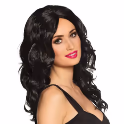 Boland 86220, Perruque de déguisement, Adulte, Femelle, Polyester, Noir, 300 g