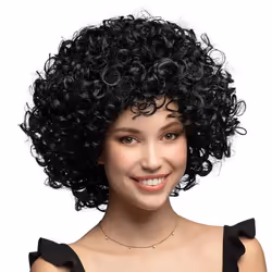 Boland 86226, Perruque de déguisement, Adulte, Femelle, Polyester, Noir, 250 g