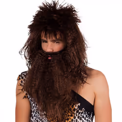 Boland 86396, Perruque de déguisement, Adulte, Mâle, Caveman, Polyester, Marron
