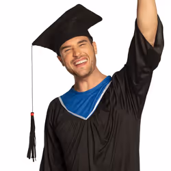 Boland 90646, Chapeau de déguisement, Adulte, unisexe, Graduate, Polyester, Noir