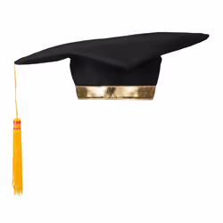 Boland 90650, Chapeau de déguisement, Adulte, unisexe, Papier, Polyester, Noir, Or, Blanc, 60 g