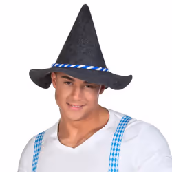 Boland 92980, Chapeau de déguisement, Adulte, Mâle, Polyester, Noir, Bleu, Blanc, 94 g