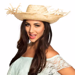 Boland 95441, Chapeau de déguisement, Adulte, unisexe, Feuille de palmier, Naturel, 83 g