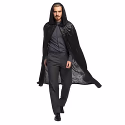Boland 96942, Cape pour robes fantaisies, Adulte, unisexe, Polyester, Noir, 1700 mm